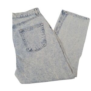 Zara Womens Acid Wash High Rise Straight Leg Jeans Light Blue Size 10